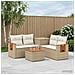 Set di divani 6 pz Beige e Bianco Crema - Foto miniatura 2