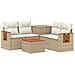 Set di divani 6 pz Beige e Bianco Crema - Foto miniatura 1