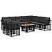 Set Divano da Giardino 11 pz Nero e Grigio scuro polyrattan - Foto miniatura 1
