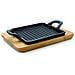 25875 - Piastra grill quadrata mini Magma, base in legno, dimensioni 19,5 x 14 x 1,7 cm, - Foto miniatura 1