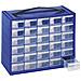 Monoblocco Porta Minuteria Con 30 Cassetti Trasparenti E 30 Divisori - Modello Espace 30 - Blu - Foto miniatura 1