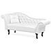 Chaise Longue Vintage Sinistra In Pelle Sintetica Bianca Lattes - Foto miniatura 18