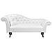 Chaise Longue Vintage Sinistra In Pelle Sintetica Bianca Lattes - Foto miniatura 22