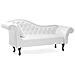 Chaise Longue Vintage Sinistra In Pelle Sintetica Bianca Lattes - Foto miniatura 19