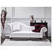 Chaise Longue Vintage Sinistra In Pelle Sintetica Bianca Lattes - Foto miniatura 17