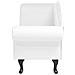Chaise Longue Vintage Sinistra In Pelle Sintetica Bianca Lattes - Foto miniatura 23
