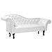 Chaise Longue Vintage Sinistra In Pelle Sintetica Bianca Lattes - Foto miniatura 15