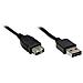 USB A - USB A 1.8m M / F, USB A, USB A, Maschio / femmina, Dritto, Dritto, Oro - Foto miniatura 1