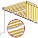 Tenda Automatica con LED Sensore Vento 3x2,5 m Giallo Bianco - Foto miniatura 3