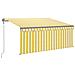 Tenda Automatica con LED Sensore Vento 3x2,5 m Giallo Bianco - Foto miniatura 1