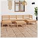 Set Salotto da Giardino 7 pz in Legno Massello di Pino - Foto miniatura 1