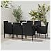 Set Mobili Da Pranzo Per Giardino 9 Pz In Polyrattan Nero - Foto miniatura 1