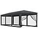 Tenda Per Feste 8 Pareti Laterali In Rete Antracite 3x9 M Hdpe - Foto miniatura 2