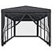 Tenda Per Feste 8 Pareti Laterali In Rete Antracite 3x9 M Hdpe - Foto miniatura 3