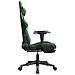 Sedia Da Gaming Massaggio Poggiapiedi Nero E Verde Similpelle - Foto miniatura 6