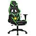 Sedia Da Gaming Massaggio Poggiapiedi Nero E Verde Similpelle - Foto miniatura 7