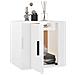 Mobili Porta Tv A Parete 2 Pz Bianco Lucido 40x34,5x40 Cm - Foto miniatura 3