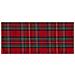 Tappeto Passatoia Con Retro Antiscivolo Disegno Natalina Lurex Tartan Scozzese Rosso 50x115 Natalina - Foto miniatura 2