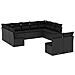 Set Divani Da Giardino 11 Pz Con Cuscini In Polyrattan Nero - Foto miniatura 1