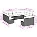 Set Divani Da Giardino 11 Pz Con Cuscini In Polyrattan Nero - Foto miniatura 2