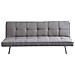 Divano Letto 3 Posti Imbottito Salvaspazio Con Sistema Click Clak Grigio Scuro Fusion - Foto miniatura 4