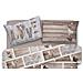 Copripiumino Sacco Piumone Pensieri Delicati Cotone Disegno Shabby Love Matrimoniale Beige - Foto miniatura 2