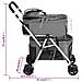 Passeggino Cani Pieghevole 2 Livelli Grigio 83x48x97cm Tessuto - Foto miniatura 10