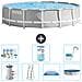 Piscina Fuori Terra - In Giro - 427x107 Cm - Grigio - Include Accessori Coordinati A2225 - Foto miniatura 1