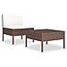 Set Divani Da Giardino 2 Pz Con Cuscini In Polyrattan Marrone - Foto miniatura 1