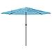 Ombrellone Giardino Con Palo In Acciaio Blu 388x388x248 Cm - Foto miniatura 2