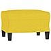 Divano a 3 Posti con Poggiapiedi Giallo Chiaro 180cm in Tessuto - Foto miniatura 5