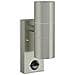 Lampade da Parete da Esterno con Sensore 2 pcs Argento Acciaio Inossidabile IP44 - Foto miniatura 4