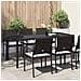 Tavolo da giardino marrone 190x90x75 cm polyrattan - Foto miniatura 2