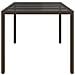 Tavolo da giardino marrone 190x90x75 cm polyrattan - Foto miniatura 4