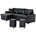 Tonydivano Letto Angolare 3 Posti Nero - Foto miniatura 1