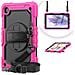 Custodia Per Samsung Galaxy Tab A7 Lite 8.7"" Con Tracolla Rosa - Foto miniatura 2