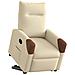 Poltrona Alzapersona Reclinabile Crema in Tessuto - Foto miniatura 3