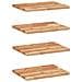 Mensole da Parete 4 pz 40x30x2 cm Legno Acacia Rifinito a Olio - Foto miniatura 1