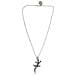 Piccola Collana Girocollo A Forma Di Salamandra Su Catena In Argento Antico Da 40 Cm - Foto miniatura 1