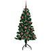 Albero di Natale Artificiale Angolare con 150 LED Verde 150 cm - Foto miniatura 4