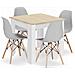 Set di tavolo quadrato 80x80 Sonoma Oak + 4 sedie Osaka Grey x4 - Foto miniatura 1