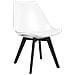 Sedia RIXK - Trasparente con gambe nere x 3 - Foto miniatura 2