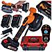 Pompa A Vuoto Vibrante Senza Fili Orange Mosquito Om21v - 21v, 800w, 120kg | Set Con 2 Batterie E Valigetta | Per Piastrelle - Foto miniatura 1