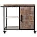 Scaffale Portabottiglie Con Ruote In Legno E Metallo Grigio 100x40x83,5h - Foto miniatura 4