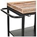 Scaffale Portabottiglie Con Ruote In Legno E Metallo Grigio 100x40x83,5h - Foto miniatura 7