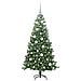 Albero di Natale con 150 LED con supporto Verde 120 cm PVC - Foto miniatura 3