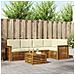 Set divani 6 pcs Naturale e Crema Legno di Acacia Massello - Foto miniatura 2