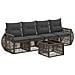 Set Divano da Giardino 5 pcs Grigio e Grigio Scuro polyrattan - Foto miniatura 1