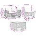 Set Divano da Giardino 5 pcs Grigio e Grigio Scuro polyrattan - Foto miniatura 8