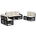 Set Divano da Giardino 7 pcs Nero polyrattan - Foto miniatura 1